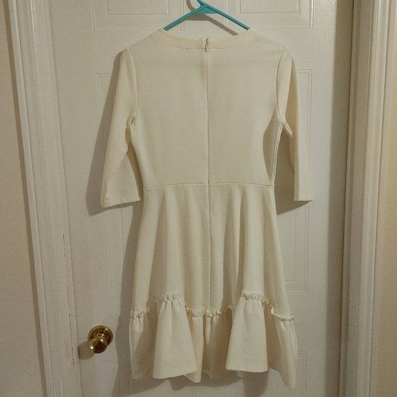GAP Ponte Long Sleeve Ruffle-Hem Dress NWT - Picture 6 of 9